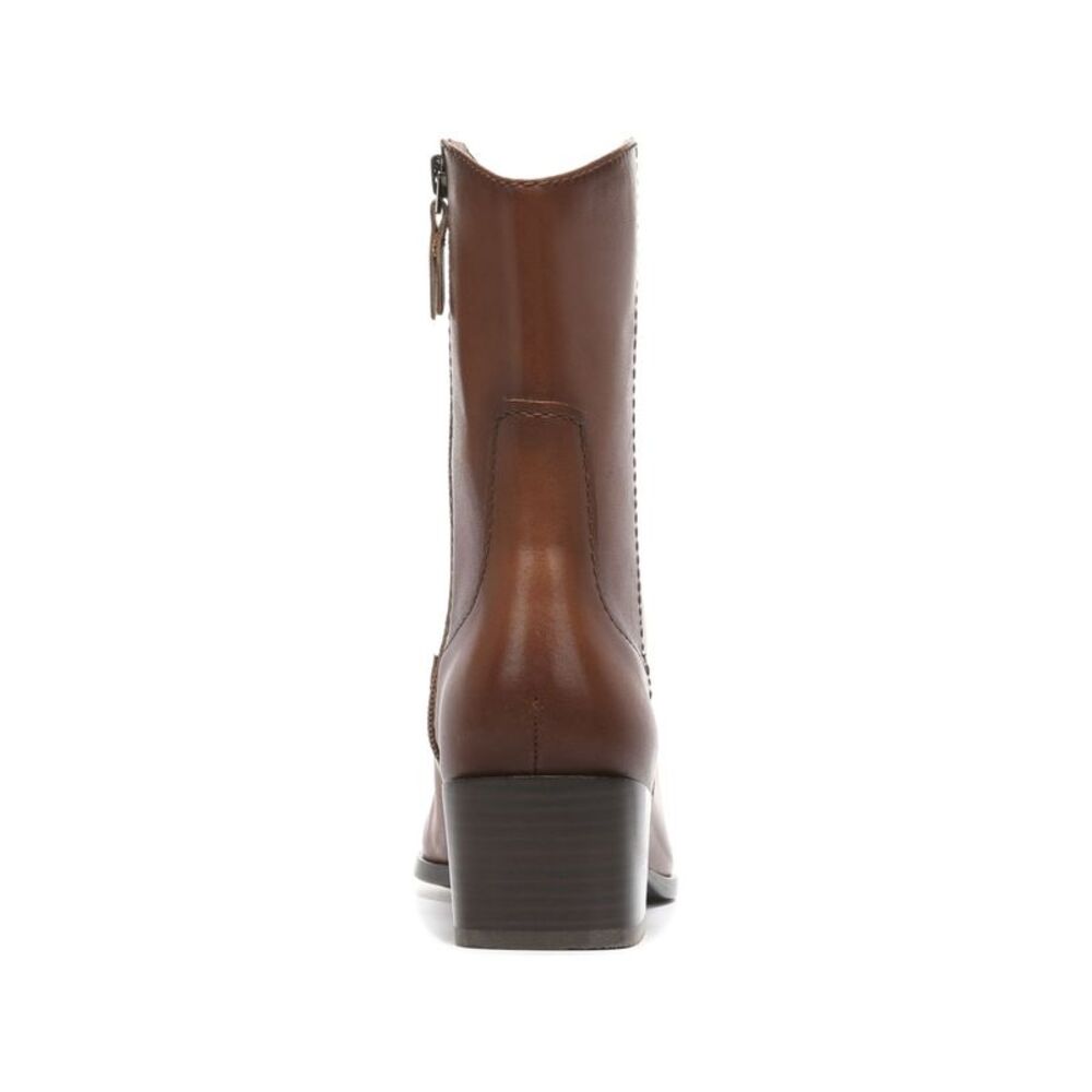 NATURALIZER Womens Brown Gaby Almond Toe Block Heel Leather Western Boot 6 M - Picture 2 of 4